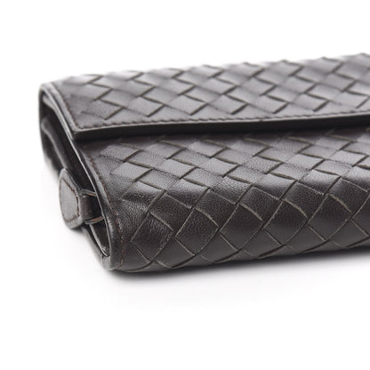 Bottega Veneta Nappa Intrecciato Continental Flap Wallet Ebano 7 of 8