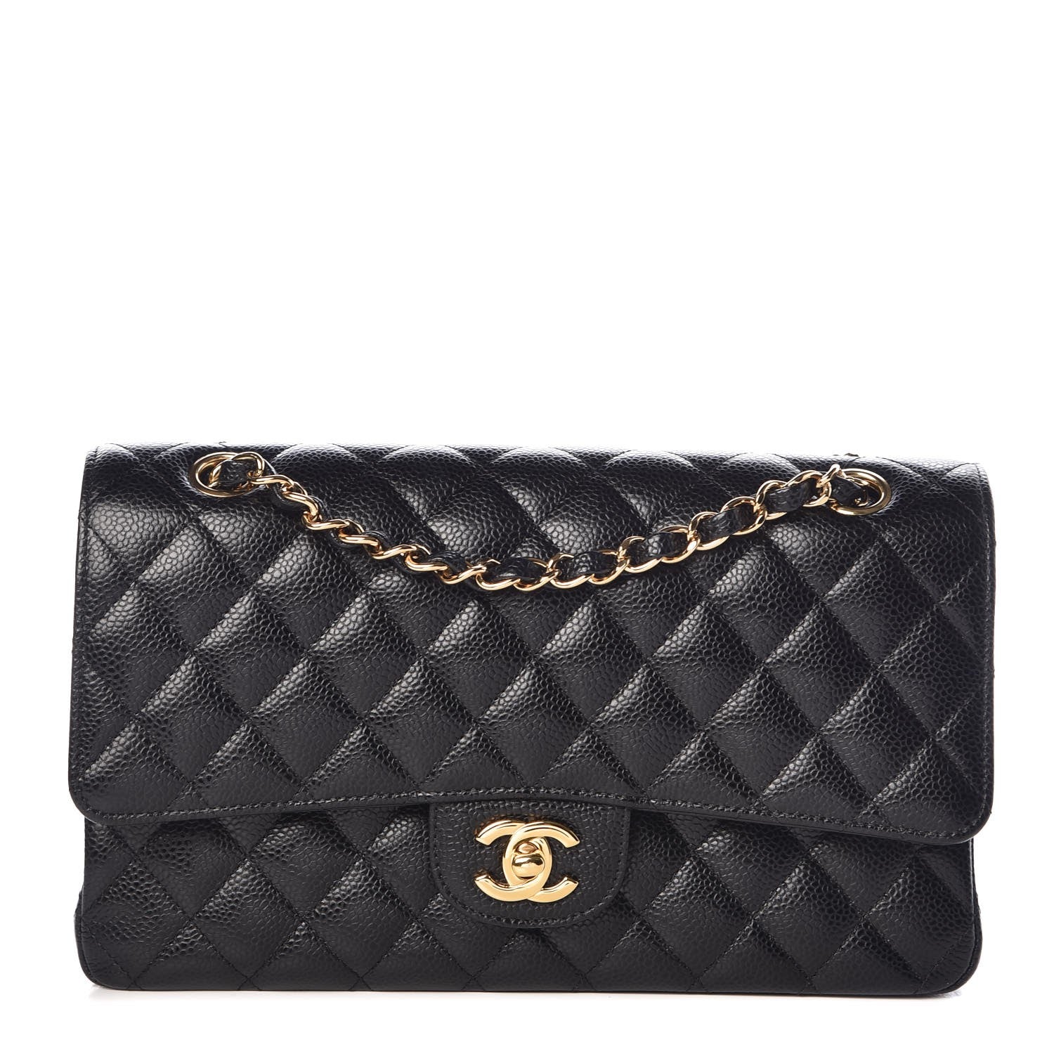 Chanel Caviar Quilted Medium Double Flap Black 1 of 9