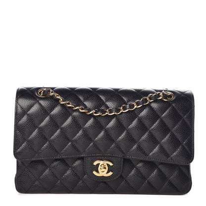 Chanel Caviar Quilted Medium Double Flap Black 1 of 9
