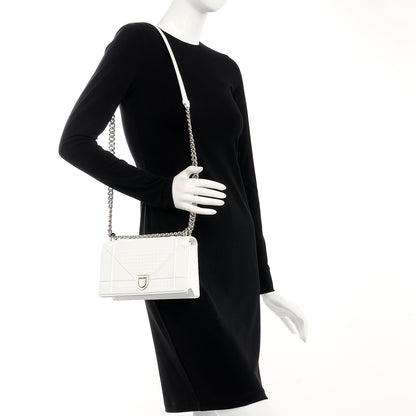 Christian Dior Patent Micro-Cannage Small Diorama Flap Bag White 2 of 21