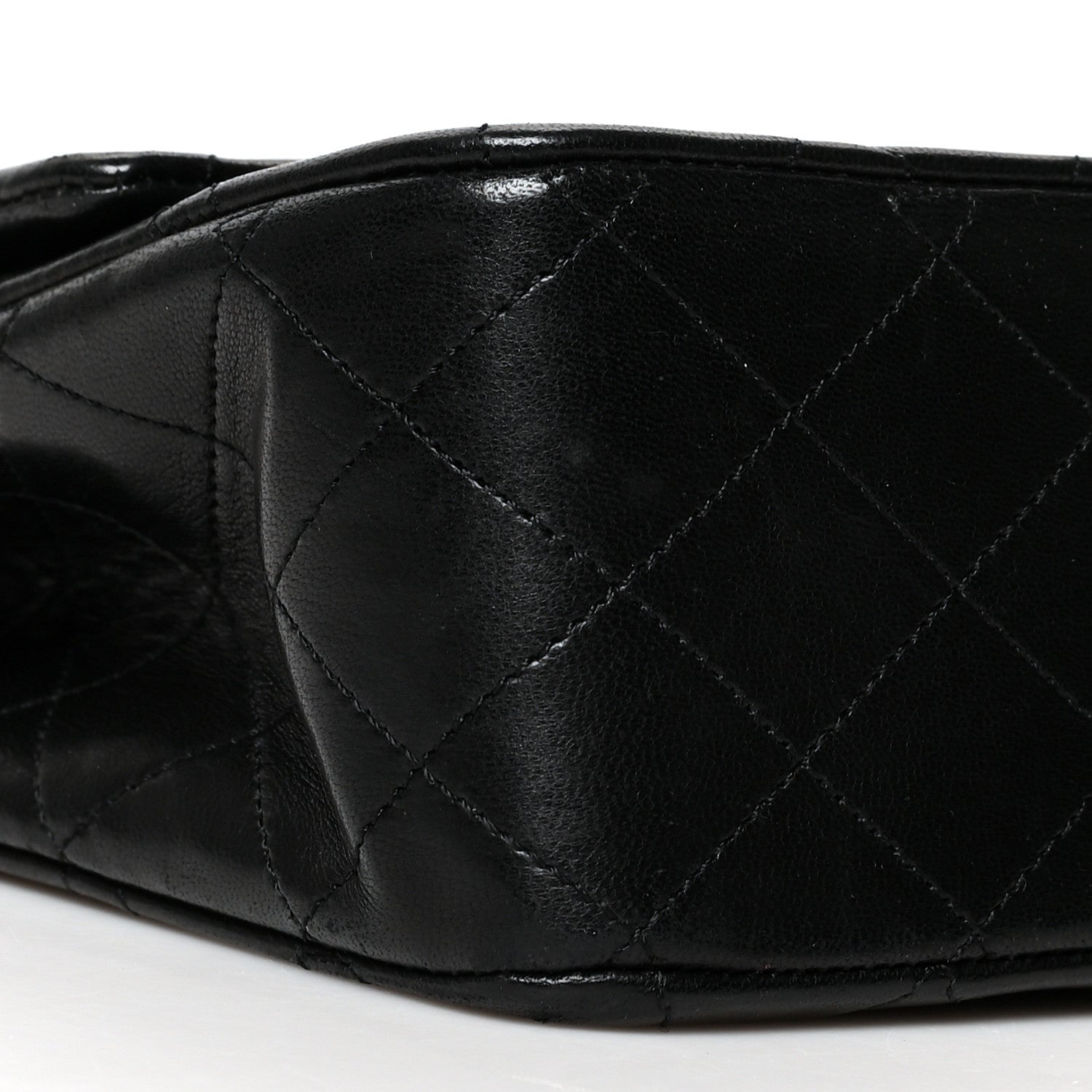 Chanel Lambskin Quilted Medium Double Flap Black 9 of 10