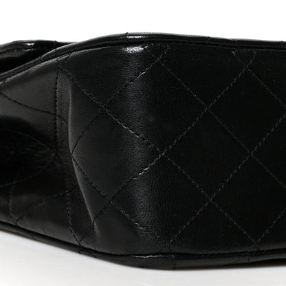 Chanel Lambskin Quilted Medium Double Flap Black 9 of 10