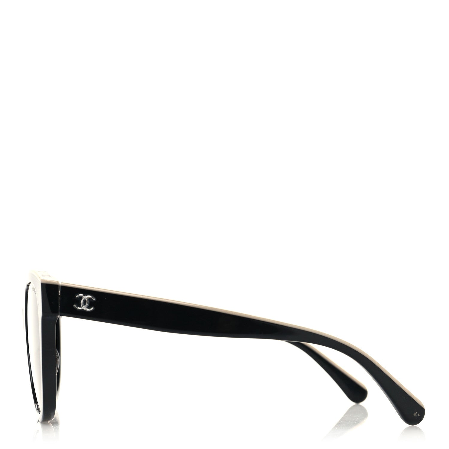 Chanel Acetate CC Butterfly Sunglasses 5414-A Black Beige 3 of 9