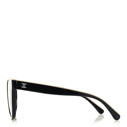 Chanel Acetate CC Butterfly Sunglasses 5414-A Black Beige 3 of 9