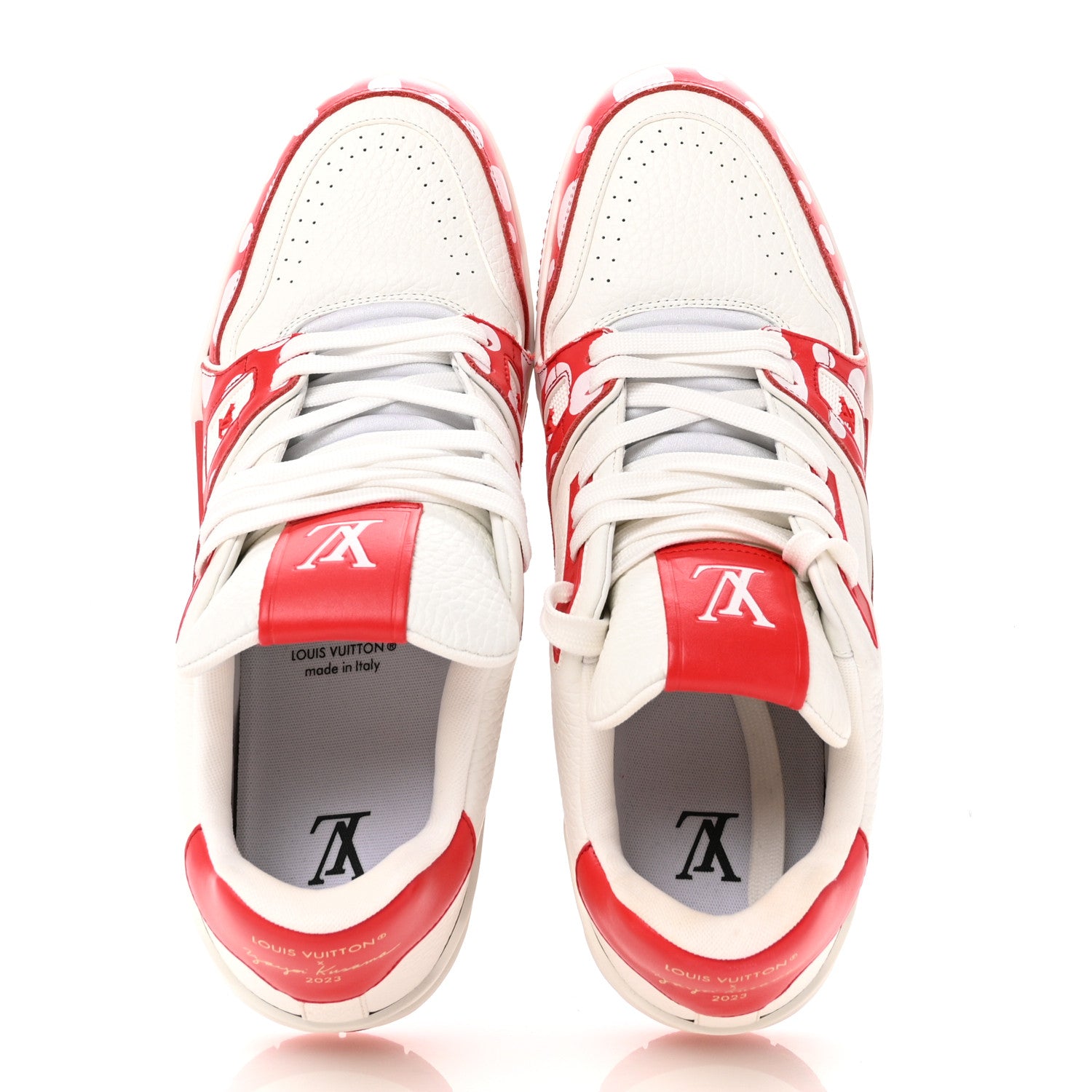 Louis Vuitton LV X YK Calfskin Printed Mens Infinity Dots Trainer