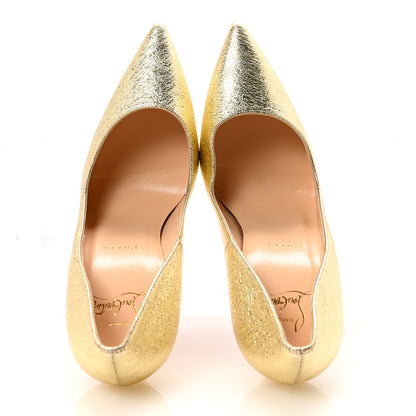 Christian Louboutin Nappa Pepite So Kate 120 Pumps 38.5 Gold 2 of 8