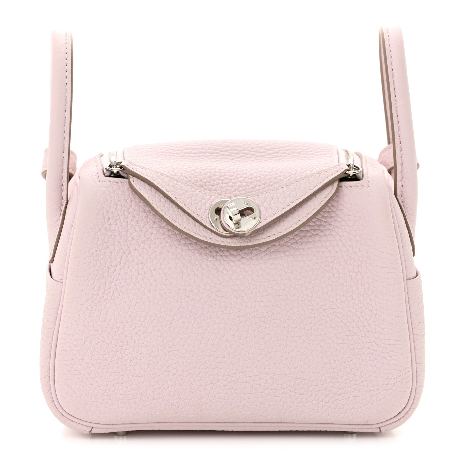 Hermes Taurillon Clemence Verso Mini Lindy 20 Mauve Pale Mushroom 1 of 11