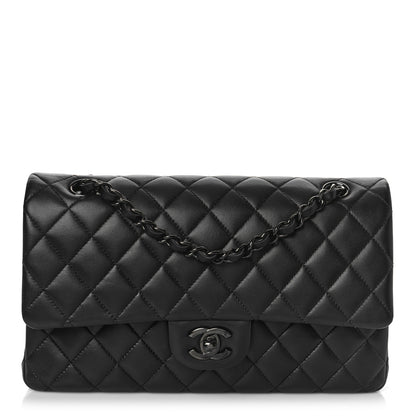 Chanel Lambskin Quilted Medium Double Flap So Black 1 of 10