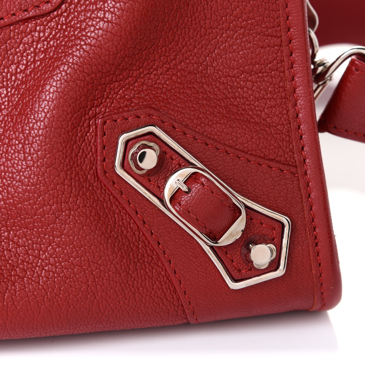 Balenciaga Chevre Silver Metallic Edge Hardware S City Bordeaux 7 of 9