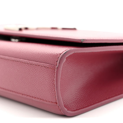 Saint Laurent Grain De Poudre Small Classic Monogram Kate Satchel Mystic Rose 10 of 14