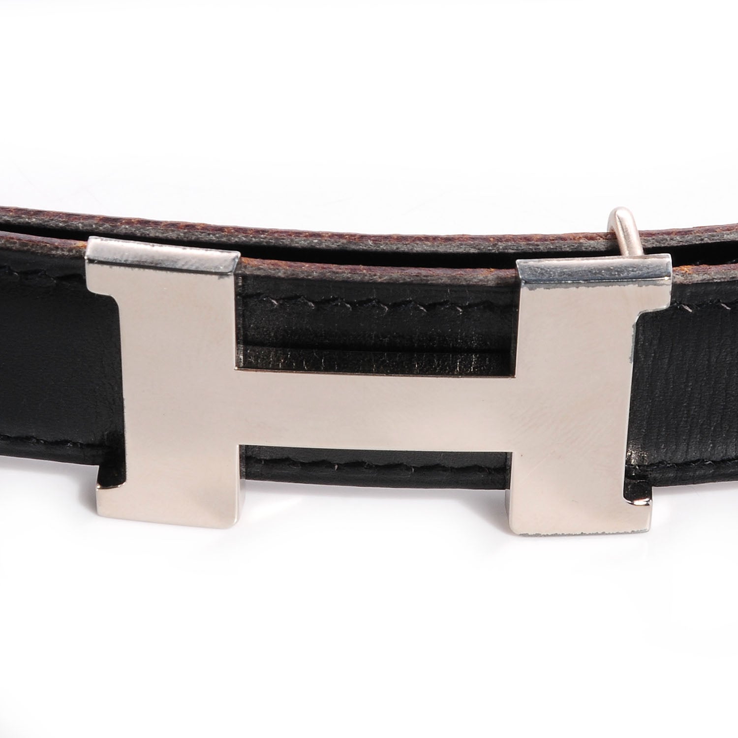 Hermes Box Togo Reversible Constance 24mm Silver Constance H Belt Noir Gold 75 5 of 6