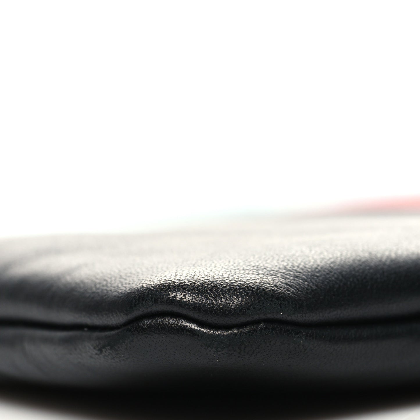 Lambskin Large Airline Zipper Cosmetic Case Blue Black Red