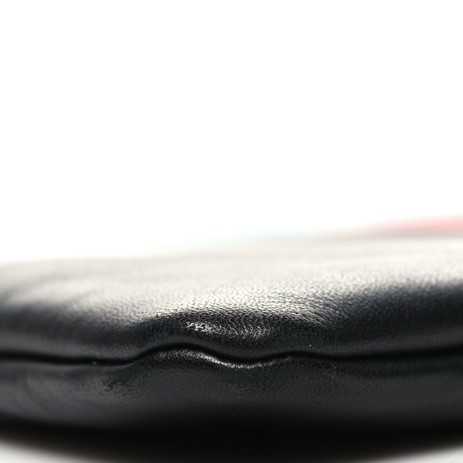 Chanel Lambskin Large Airline Zipper Cosmetic Case Blue Black Red 9 of 14