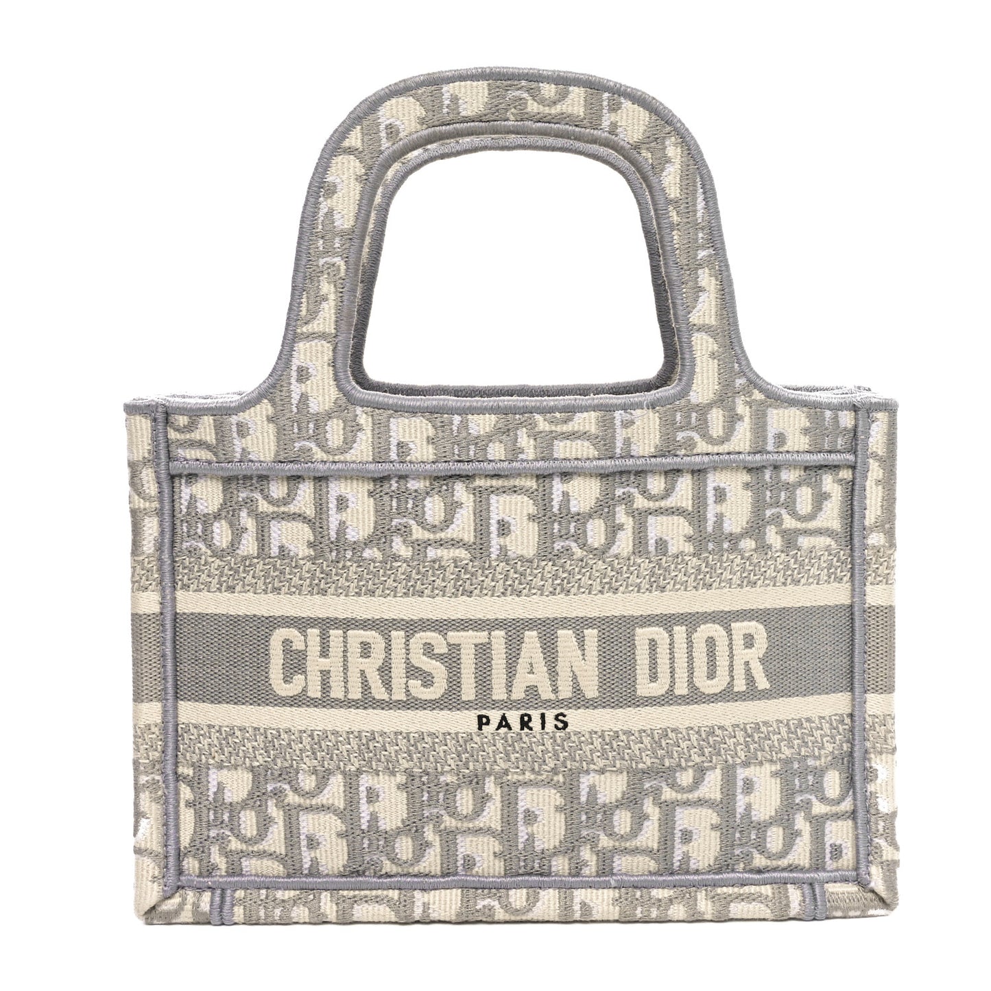 Oblique Mini Book Tote Grey Multicolor