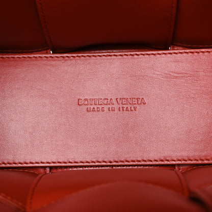 Bottega Veneta Foulard Intrecciato Pleated Mini Arco Tote Red 7 of 9