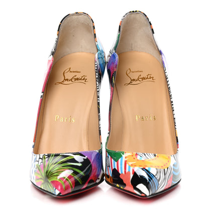 Christian Louboutin Patent Sapeur Hot Chick 100 Pumps 35 Multicolor 2 of 12