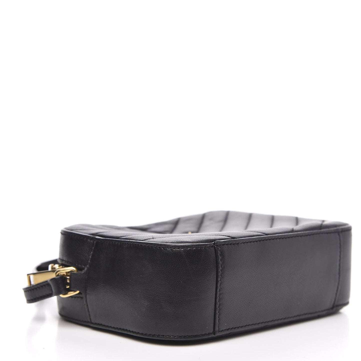 Lambskin Chevron Small Classic Monogram Camera Bag Nero Black