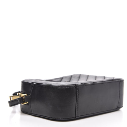 Saint Laurent Lambskin Chevron Small Classic Monogram Camera Bag Nero Black 4 of 12