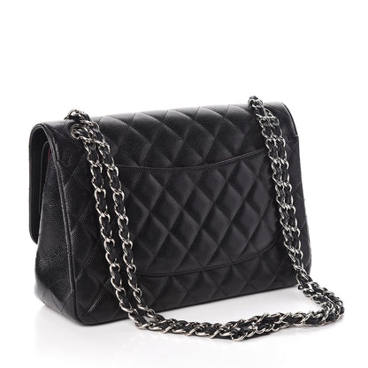 Chanel Caviar Quilted Jumbo Double Flap Black 3 of 11