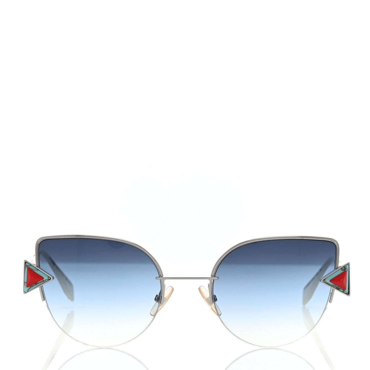 Metal Fendi FF 0242/S Sunglasses Blue