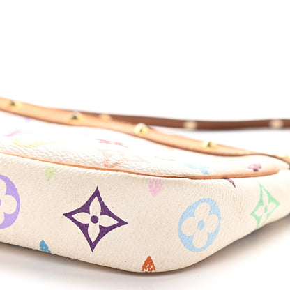 Louis Vuitton Monogram Multicolor Pochette Accessories White 8 of 8