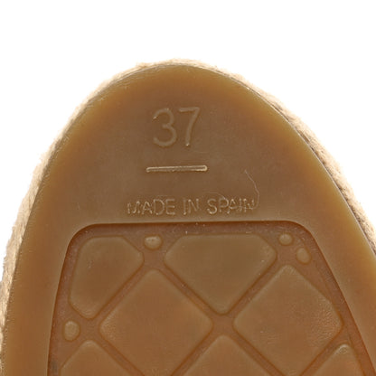 Chanel Fabric Grosgrain CC Espadrille 37 Blue Light Gray Black 6 of 14