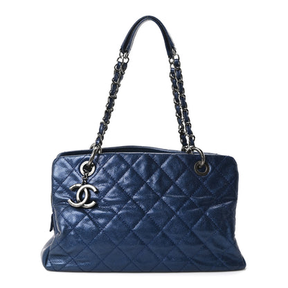 Chanel Iridescent Caviar Quilted Chic Shopping Tote Blue 1 of 10