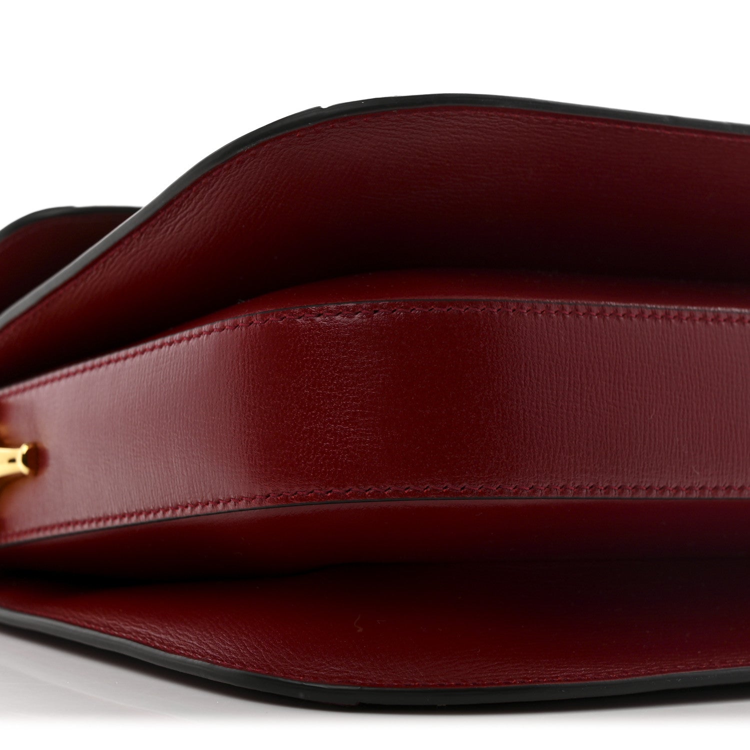 Gucci GG Supreme Monogram Azalea Calfskin Horsebit 1955 Shoulder Bag Beige Ebony New Cherry Red 9 of 10