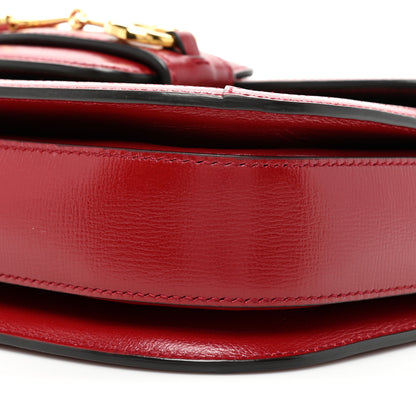 Gucci GG Supreme Monogram Azalea Calfskin Horsebit 1955 Shoulder Bag Beige Ebony New Cherry Red 11 of 11