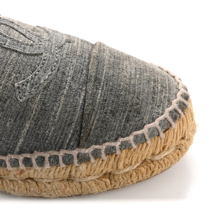 Chanel Striated Suede Espadrilles 37 Dark Grey 12 of 12