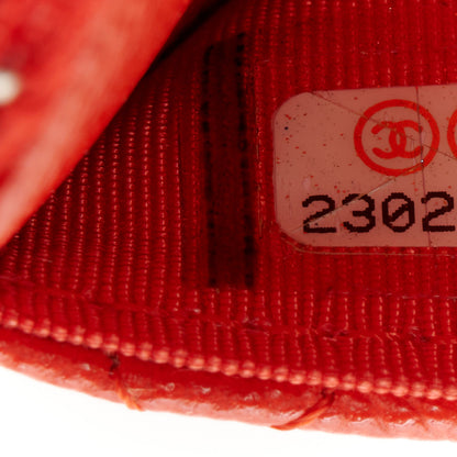 Chanel Caviar Quilted Wallet on Chain WOC Red 8 of 12