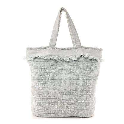 Chanel Terry Cotton CC Beach Tote Towel Set Light Grey 1 of 10