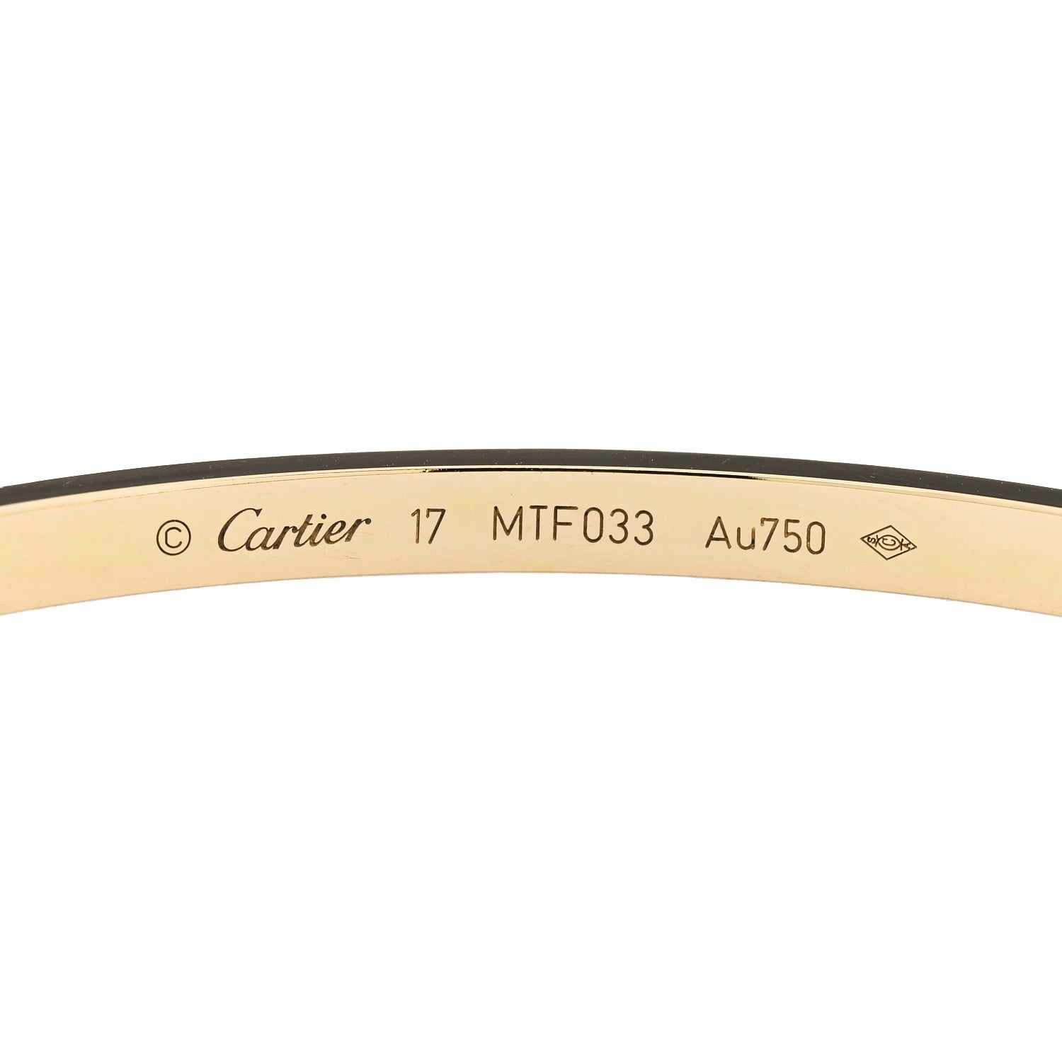 Cartier 18K Yellow Gold Diamond Small LOVE Paved Bracelet 17 3 of 5