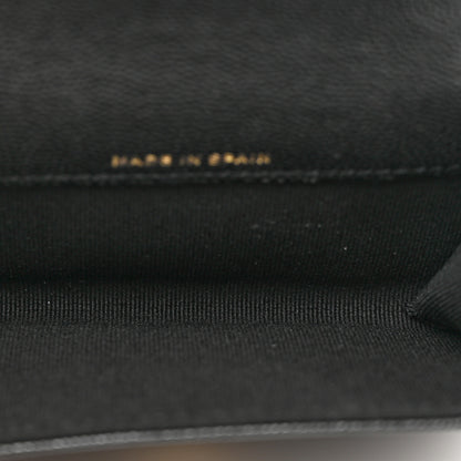 Chanel Caviar Quilted Enamel Coco Casino Flap Card Holder Wallet Black 5 of 8