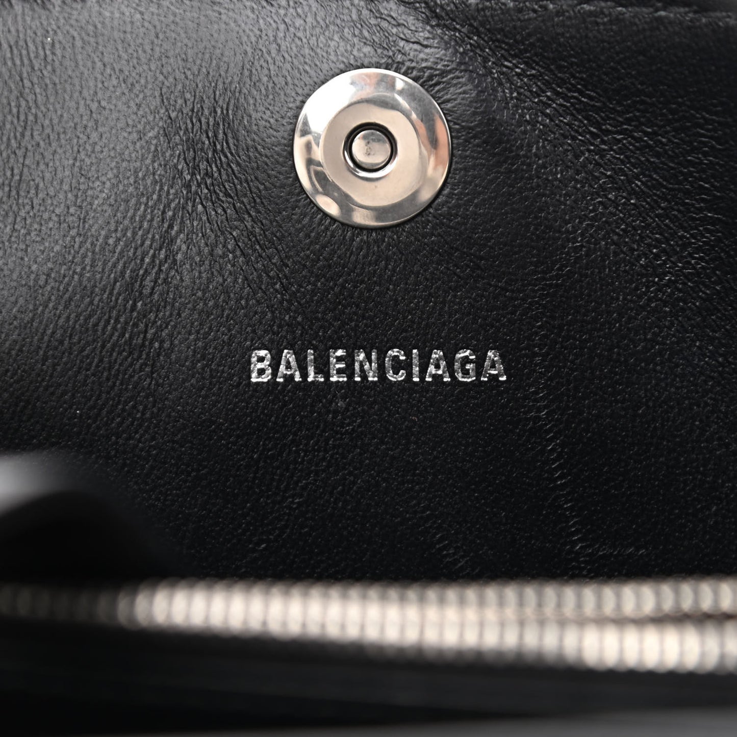 Grained Calfskin XS Hourglass East West Tote Black