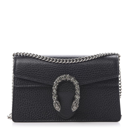 Gucci Calfskin Super Mini Dionysus Shoulder Bag Black 1 of 11