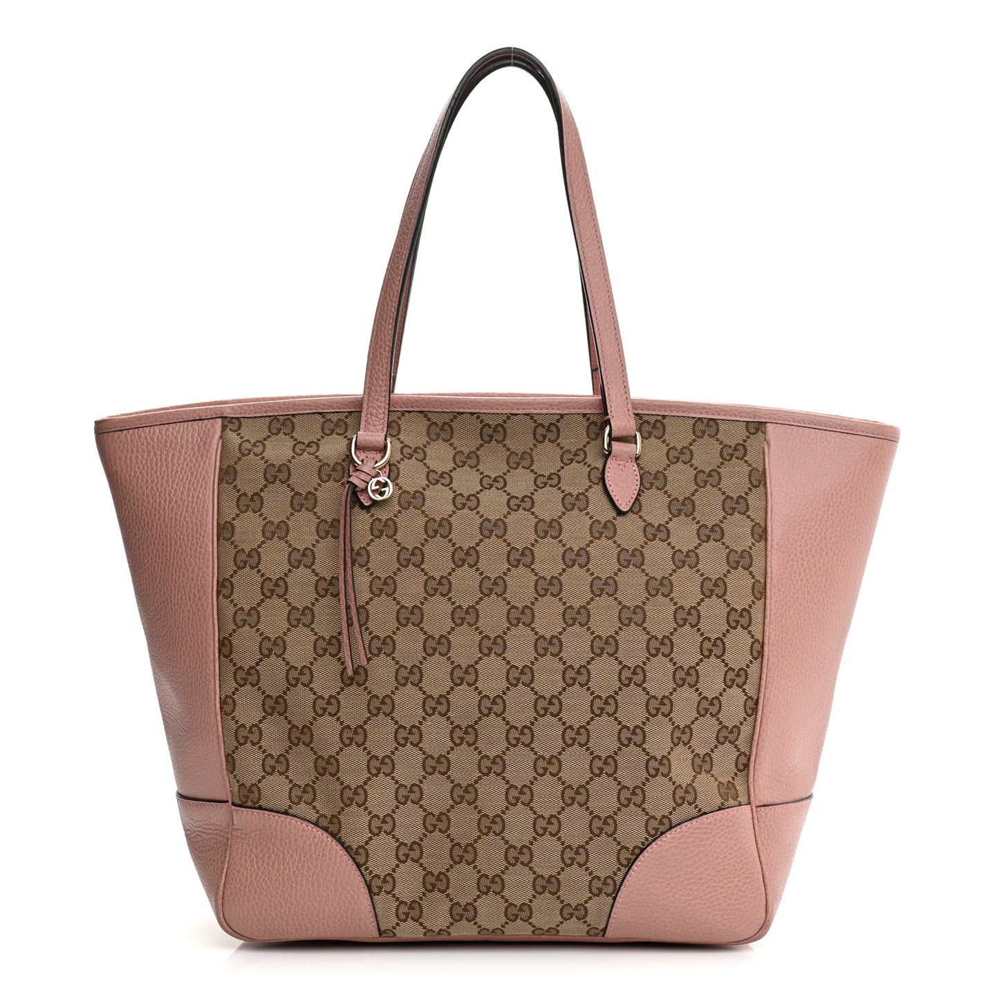 Monogram Bree Zippered Tote Beige Soft Pink