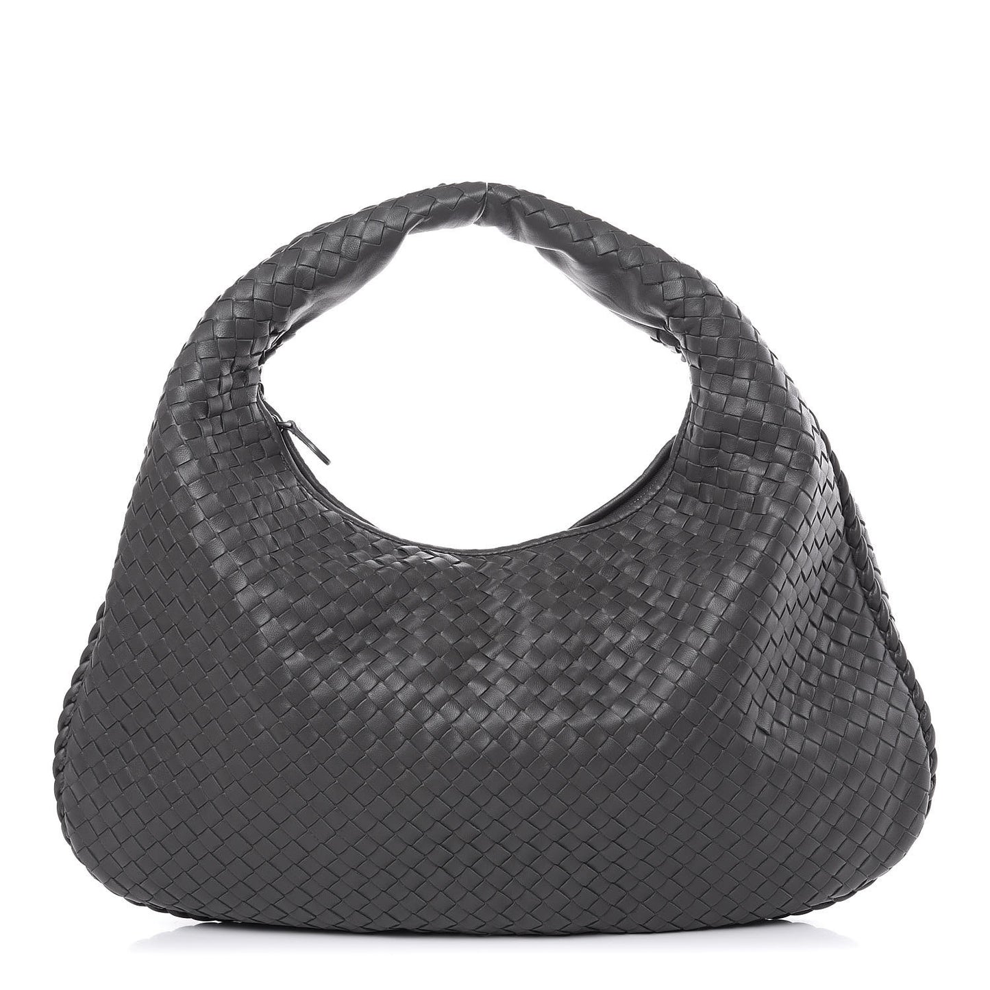 Nappa Intrecciato Medium Veneta Hobo Grey
