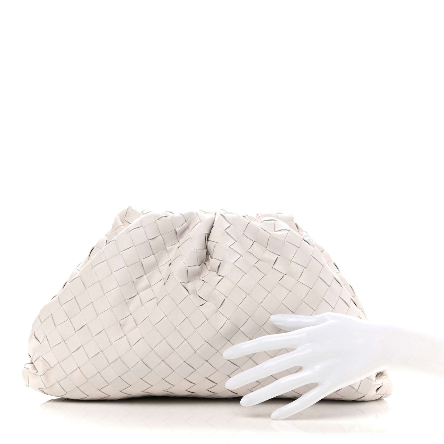 Bottega Veneta Nappa Maxi Intreccio The Pouch Oversized Clutch Plaster 2 of 11