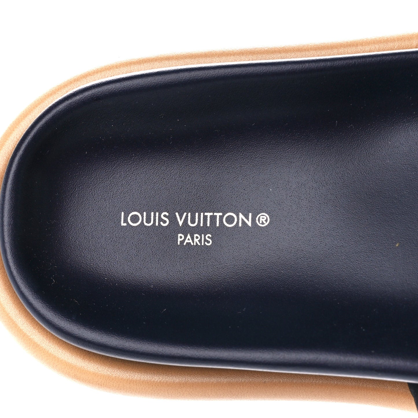 Nylon Monogram Womens Pool Pillow Comfort Mules 35 Navy Blue