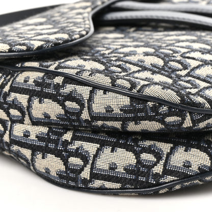 Christian Dior Oblique Saddle Bag Blue 9 of 10