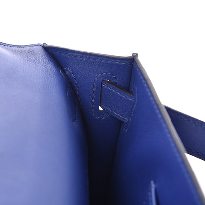 Hermes Swift Kelly Cut Clutch Pochette Bleu Electrique 26 of 26