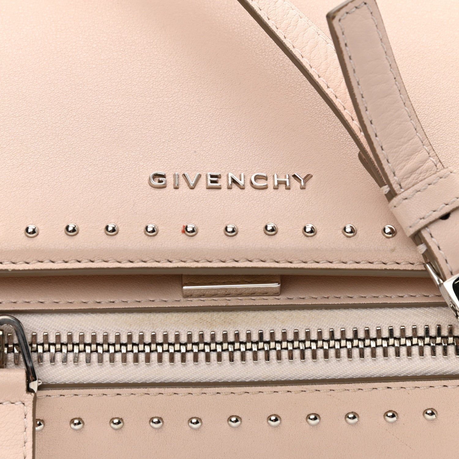 Givenchy Calfskin Studded Mini Pandora Box Crossbody Bag Nude Pink 8 of 14