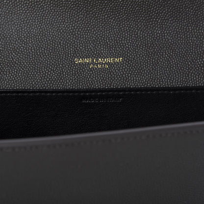 Saint Laurent Grain De Poudre Uptown Chain Wallet Pebble 10 of 11