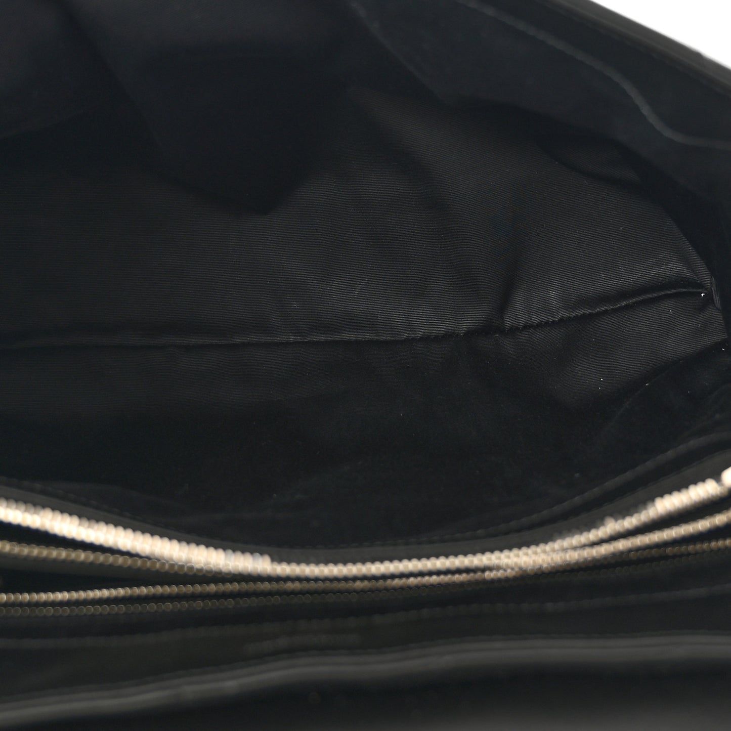 Calfskin Y Quilted Monogram Large Loulou Chain Satchel Black