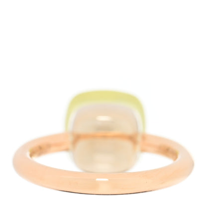 Pomellato 18K Rose White Gold Lemon Quartz Chrysoprase Classic Nudo Gele Ring 52 6 4 of 6