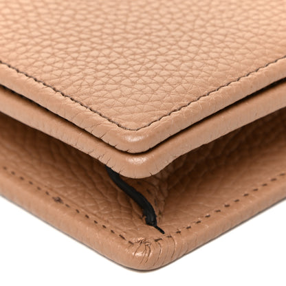 Gucci Pebbled Calfskin Soho Wallet on Chain Camelia 8 of 10