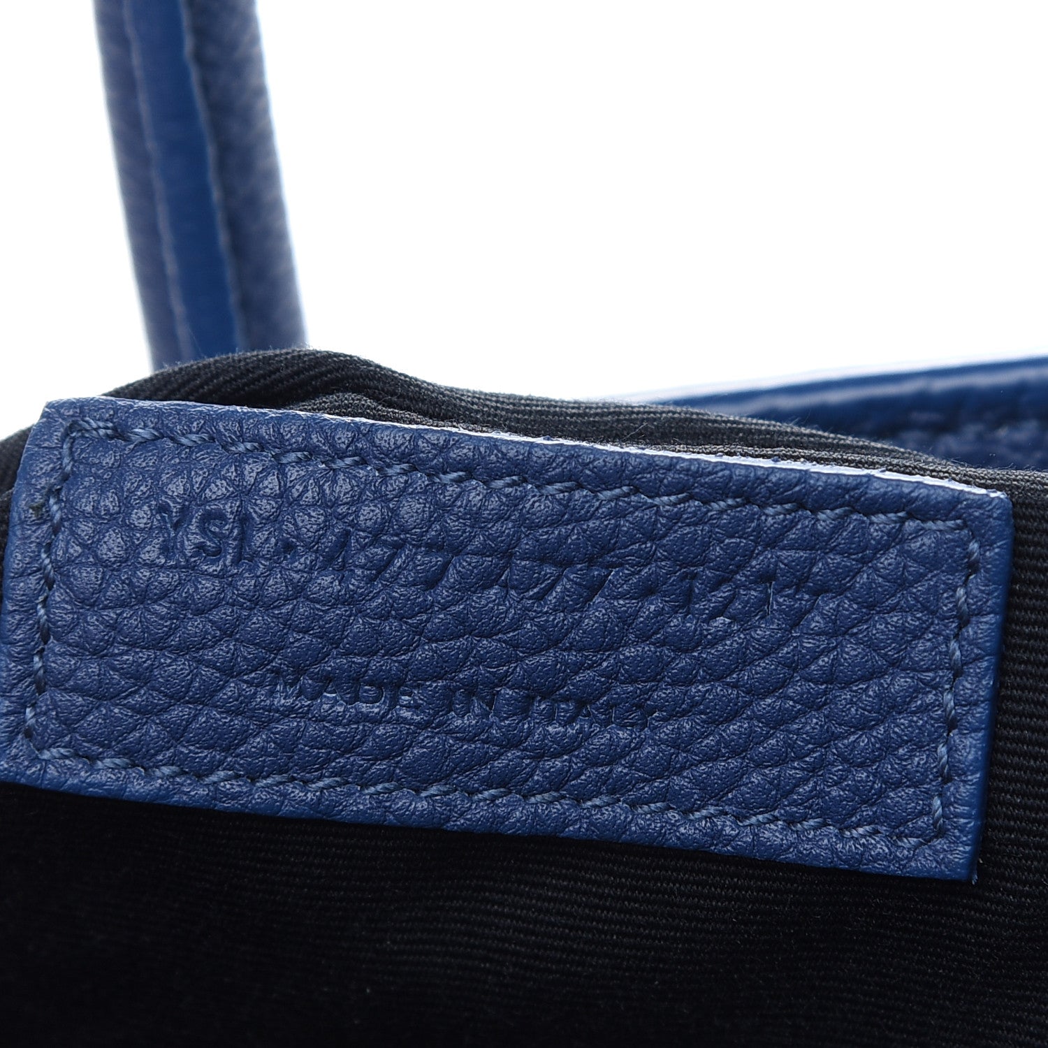 Saint Laurent Grained Calfskin Baby Sac De Jour Souple Denim 7 of 10