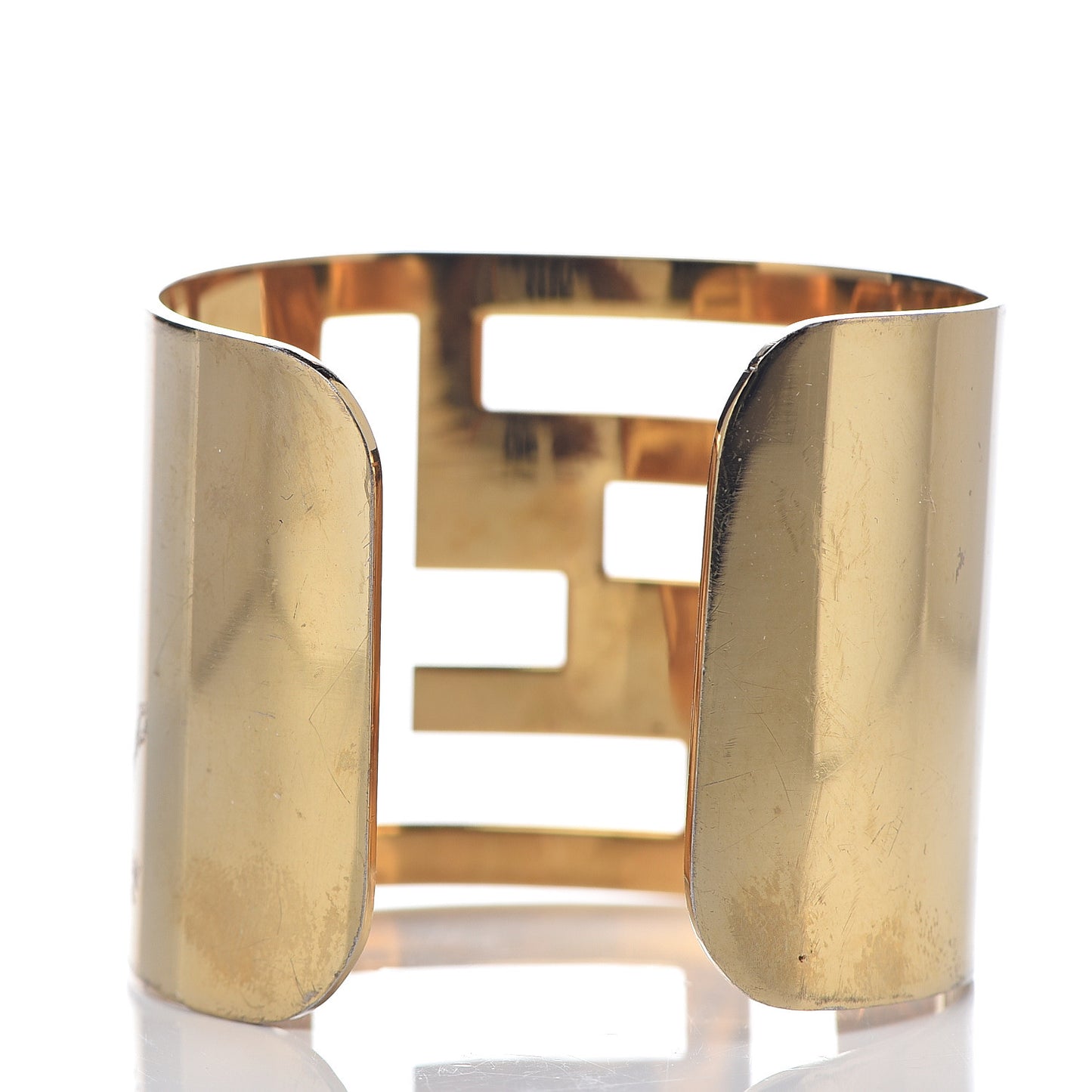 Metal FF Logo Cuff Bracelet Gold