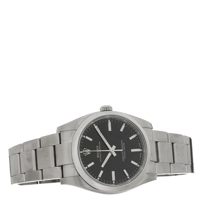 Rolex Stainless Steel 34mm Oyster Perpetual Watch Black 114200 2 of 4